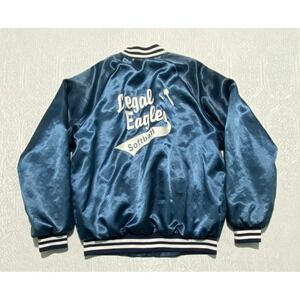 USA Cardinal Bomber Jacket L 1996 Softball Champions Mt Prospect Park District